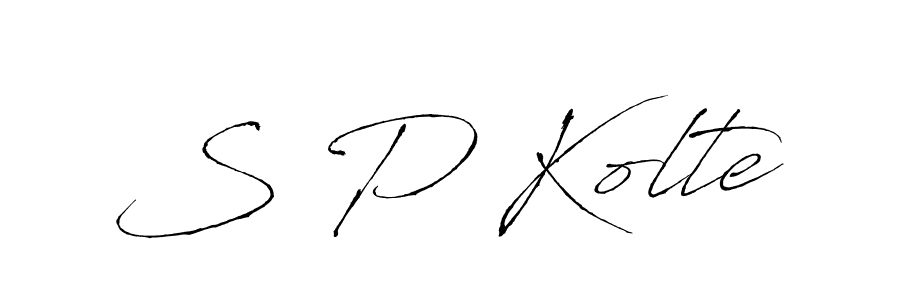 The best way (Antro_Vectra) to make a short signature is to pick only two or three words in your name. The name S P Kolte include a total of six letters. For converting this name. S P Kolte signature style 6 images and pictures png