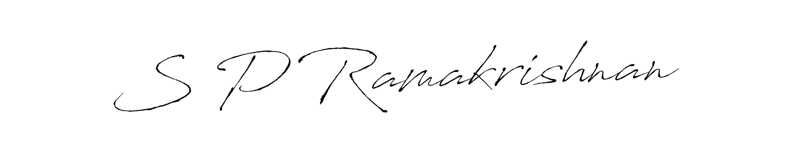 Antro_Vectra is a professional signature style that is perfect for those who want to add a touch of class to their signature. It is also a great choice for those who want to make their signature more unique. Get S P Ramakrishnan name to fancy signature for free. S P Ramakrishnan signature style 6 images and pictures png