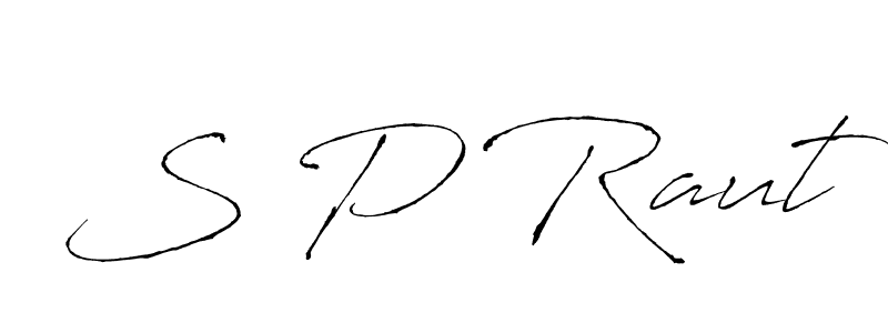 How to make S P Raut signature? Antro_Vectra is a professional autograph style. Create handwritten signature for S P Raut name. S P Raut signature style 6 images and pictures png