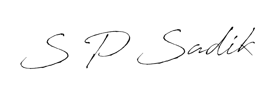 Design your own signature with our free online signature maker. With this signature software, you can create a handwritten (Antro_Vectra) signature for name S P Sadik. S P Sadik signature style 6 images and pictures png