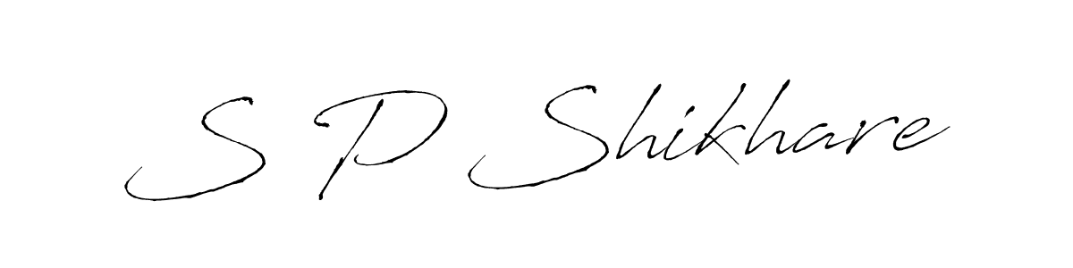 if you are searching for the best signature style for your name S P Shikhare. so please give up your signature search. here we have designed multiple signature styles  using Antro_Vectra. S P Shikhare signature style 6 images and pictures png