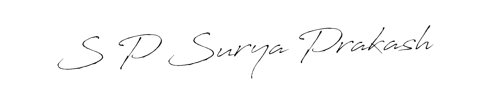 Also we have S P Surya Prakash name is the best signature style. Create professional handwritten signature collection using Antro_Vectra autograph style. S P Surya Prakash signature style 6 images and pictures png