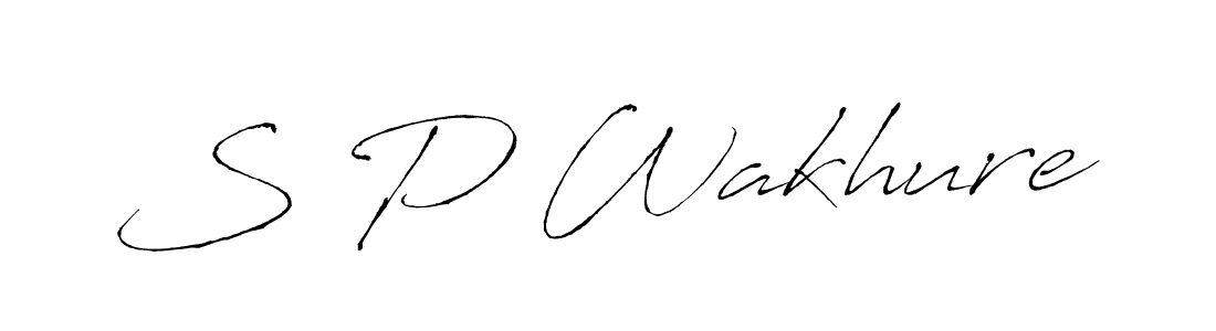 How to Draw S P Wakhure signature style? Antro_Vectra is a latest design signature styles for name S P Wakhure. S P Wakhure signature style 6 images and pictures png