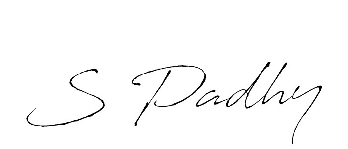 Create a beautiful signature design for name S Padhy. With this signature (Antro_Vectra) fonts, you can make a handwritten signature for free. S Padhy signature style 6 images and pictures png
