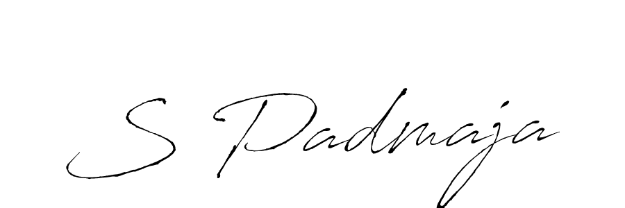 Make a beautiful signature design for name S Padmaja. With this signature (Antro_Vectra) style, you can create a handwritten signature for free. S Padmaja signature style 6 images and pictures png