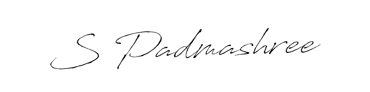 Create a beautiful signature design for name S Padmashree. With this signature (Antro_Vectra) fonts, you can make a handwritten signature for free. S Padmashree signature style 6 images and pictures png