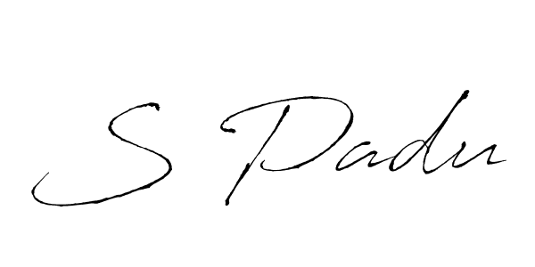 Create a beautiful signature design for name S Padu. With this signature (Antro_Vectra) fonts, you can make a handwritten signature for free. S Padu signature style 6 images and pictures png