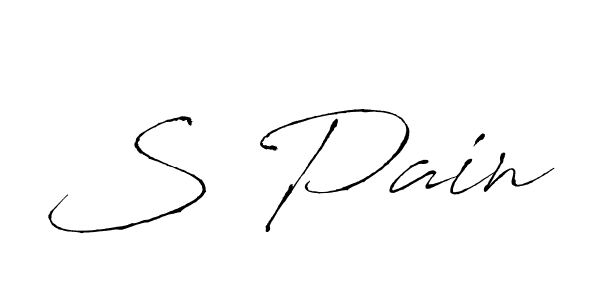 How to make S Pain signature? Antro_Vectra is a professional autograph style. Create handwritten signature for S Pain name. S Pain signature style 6 images and pictures png