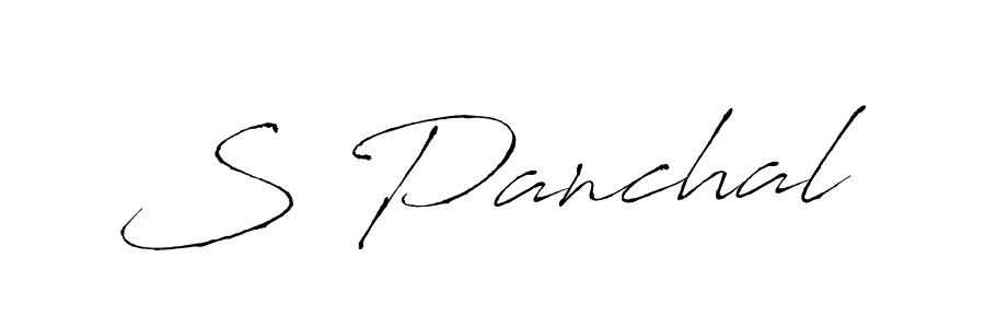 Make a beautiful signature design for name S Panchal. With this signature (Antro_Vectra) style, you can create a handwritten signature for free. S Panchal signature style 6 images and pictures png