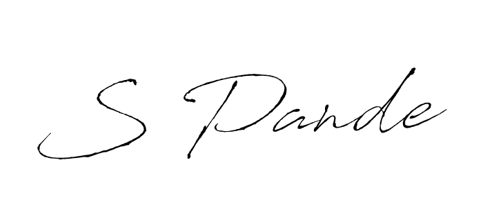 Similarly Antro_Vectra is the best handwritten signature design. Signature creator online .You can use it as an online autograph creator for name S Pande. S Pande signature style 6 images and pictures png