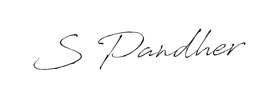 Also we have S Pandher name is the best signature style. Create professional handwritten signature collection using Antro_Vectra autograph style. S Pandher signature style 6 images and pictures png