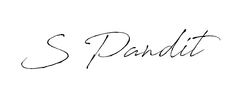 You should practise on your own different ways (Antro_Vectra) to write your name (S Pandit) in signature. don't let someone else do it for you. S Pandit signature style 6 images and pictures png