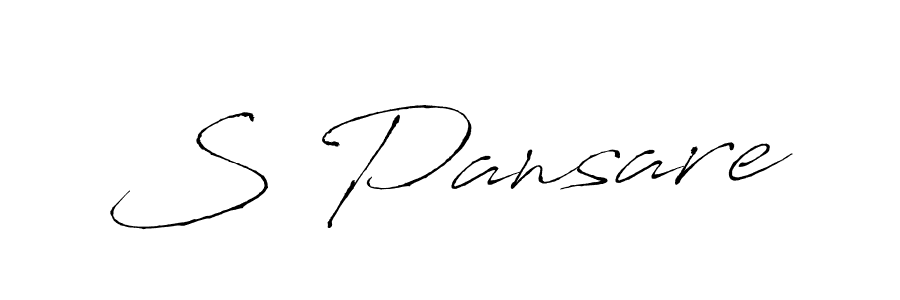 How to make S Pansare name signature. Use Antro_Vectra style for creating short signs online. This is the latest handwritten sign. S Pansare signature style 6 images and pictures png