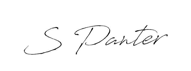 Design your own signature with our free online signature maker. With this signature software, you can create a handwritten (Antro_Vectra) signature for name S Panter. S Panter signature style 6 images and pictures png