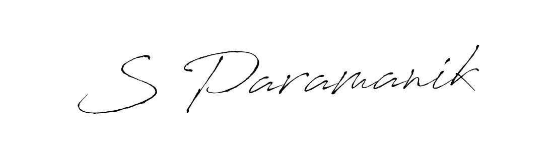 Create a beautiful signature design for name S Paramanik. With this signature (Antro_Vectra) fonts, you can make a handwritten signature for free. S Paramanik signature style 6 images and pictures png