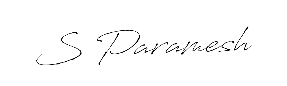 Create a beautiful signature design for name S Paramesh. With this signature (Antro_Vectra) fonts, you can make a handwritten signature for free. S Paramesh signature style 6 images and pictures png
