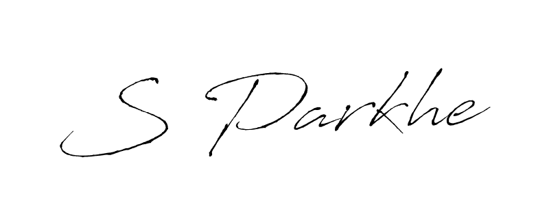 Use a signature maker to create a handwritten signature online. With this signature software, you can design (Antro_Vectra) your own signature for name S Parkhe. S Parkhe signature style 6 images and pictures png