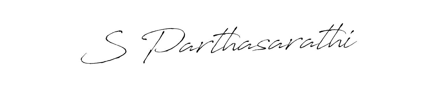 How to make S Parthasarathi signature? Antro_Vectra is a professional autograph style. Create handwritten signature for S Parthasarathi name. S Parthasarathi signature style 6 images and pictures png