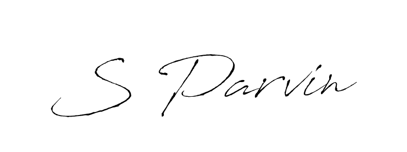 The best way (Antro_Vectra) to make a short signature is to pick only two or three words in your name. The name S Parvin include a total of six letters. For converting this name. S Parvin signature style 6 images and pictures png