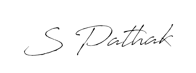 You should practise on your own different ways (Antro_Vectra) to write your name (S Pathak) in signature. don't let someone else do it for you. S Pathak signature style 6 images and pictures png