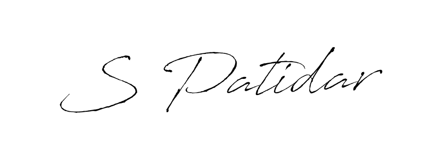 Create a beautiful signature design for name S Patidar. With this signature (Antro_Vectra) fonts, you can make a handwritten signature for free. S Patidar signature style 6 images and pictures png