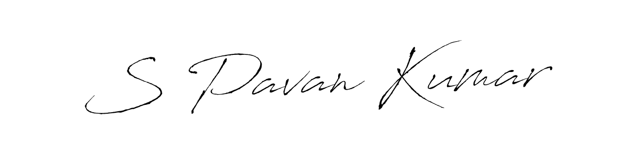 Design your own signature with our free online signature maker. With this signature software, you can create a handwritten (Antro_Vectra) signature for name S Pavan Kumar. S Pavan Kumar signature style 6 images and pictures png