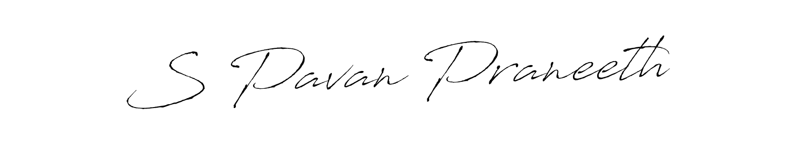 Create a beautiful signature design for name S Pavan Praneeth. With this signature (Antro_Vectra) fonts, you can make a handwritten signature for free. S Pavan Praneeth signature style 6 images and pictures png