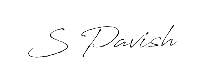 if you are searching for the best signature style for your name S Pavish. so please give up your signature search. here we have designed multiple signature styles  using Antro_Vectra. S Pavish signature style 6 images and pictures png