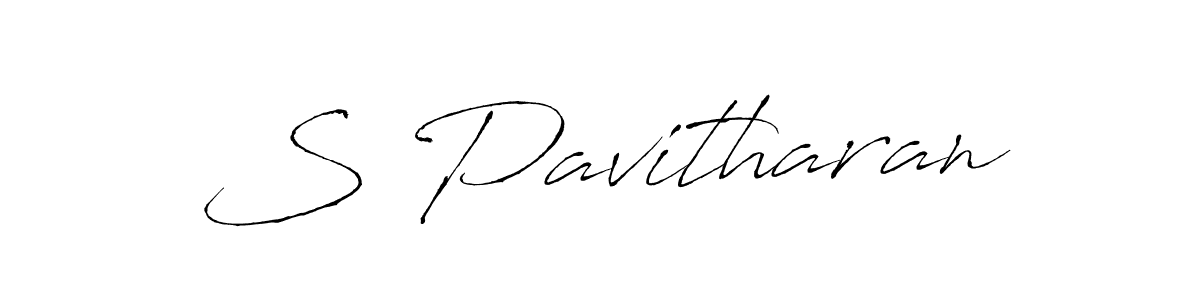 Use a signature maker to create a handwritten signature online. With this signature software, you can design (Antro_Vectra) your own signature for name S Pavitharan. S Pavitharan signature style 6 images and pictures png