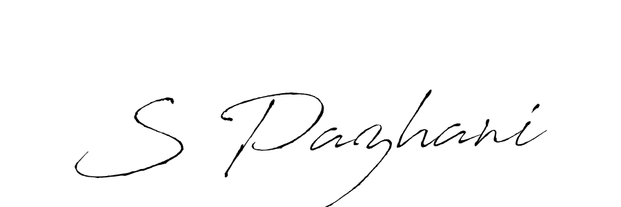 You should practise on your own different ways (Antro_Vectra) to write your name (S Pazhani) in signature. don't let someone else do it for you. S Pazhani signature style 6 images and pictures png