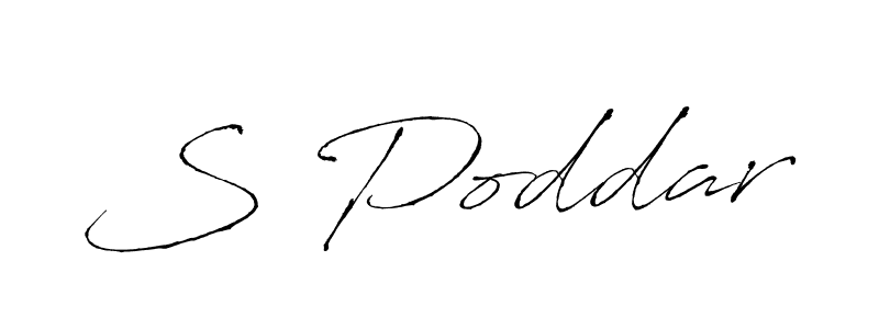 Design your own signature with our free online signature maker. With this signature software, you can create a handwritten (Antro_Vectra) signature for name S Poddar. S Poddar signature style 6 images and pictures png