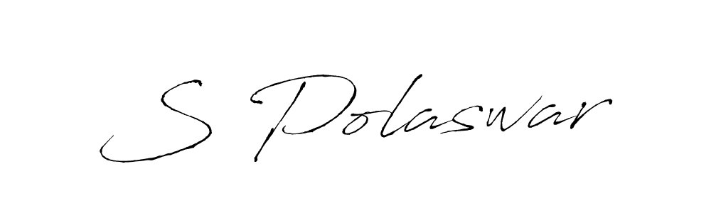 How to make S Polaswar name signature. Use Antro_Vectra style for creating short signs online. This is the latest handwritten sign. S Polaswar signature style 6 images and pictures png