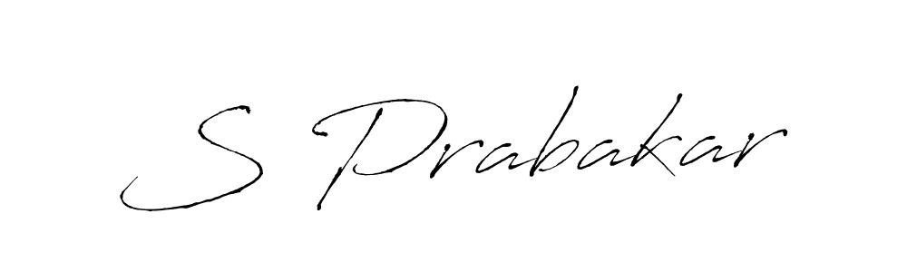 Design your own signature with our free online signature maker. With this signature software, you can create a handwritten (Antro_Vectra) signature for name S Prabakar. S Prabakar signature style 6 images and pictures png