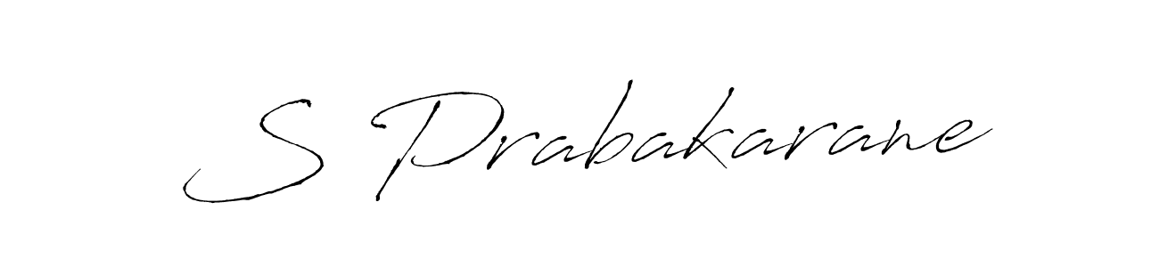 The best way (Antro_Vectra) to make a short signature is to pick only two or three words in your name. The name S Prabakarane include a total of six letters. For converting this name. S Prabakarane signature style 6 images and pictures png