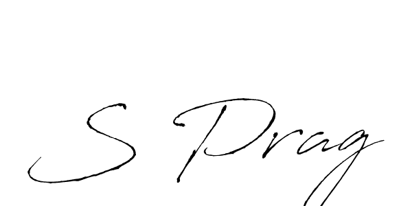 How to make S Prag name signature. Use Antro_Vectra style for creating short signs online. This is the latest handwritten sign. S Prag signature style 6 images and pictures png