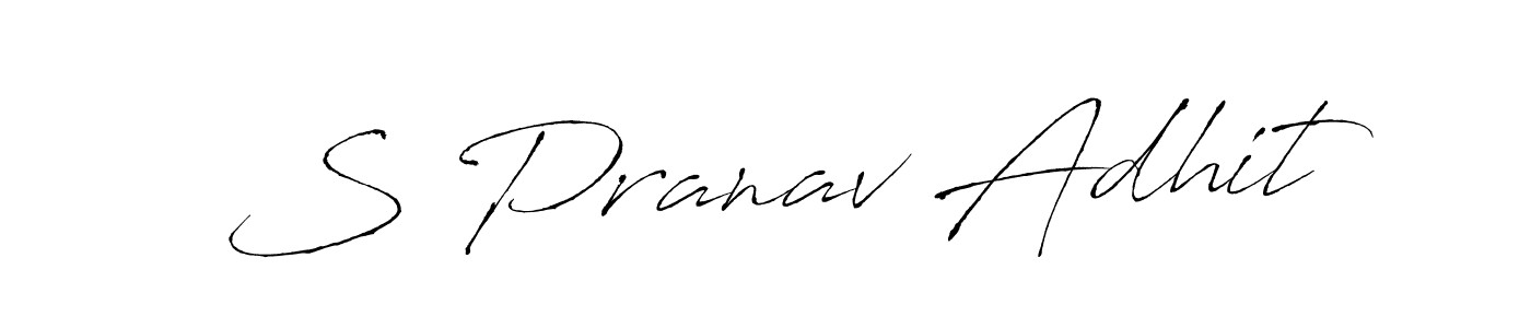 Antro_Vectra is a professional signature style that is perfect for those who want to add a touch of class to their signature. It is also a great choice for those who want to make their signature more unique. Get S Pranav Adhit name to fancy signature for free. S Pranav Adhit signature style 6 images and pictures png