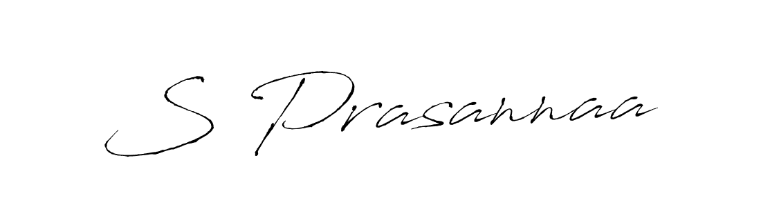 How to make S Prasannaa name signature. Use Antro_Vectra style for creating short signs online. This is the latest handwritten sign. S Prasannaa signature style 6 images and pictures png