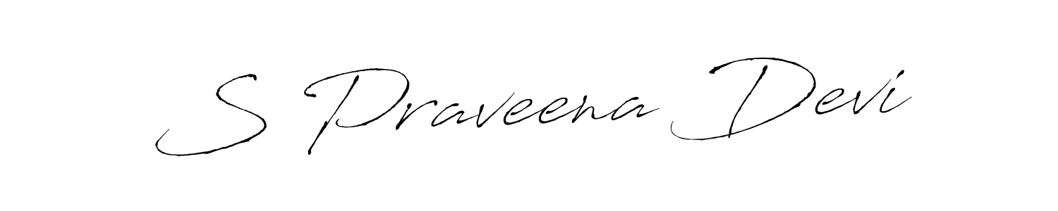 How to make S Praveena Devi name signature. Use Antro_Vectra style for creating short signs online. This is the latest handwritten sign. S Praveena Devi signature style 6 images and pictures png