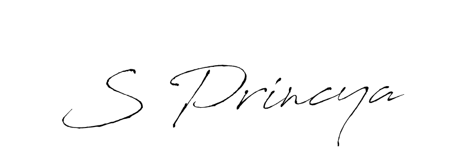 if you are searching for the best signature style for your name S Princya. so please give up your signature search. here we have designed multiple signature styles  using Antro_Vectra. S Princya signature style 6 images and pictures png