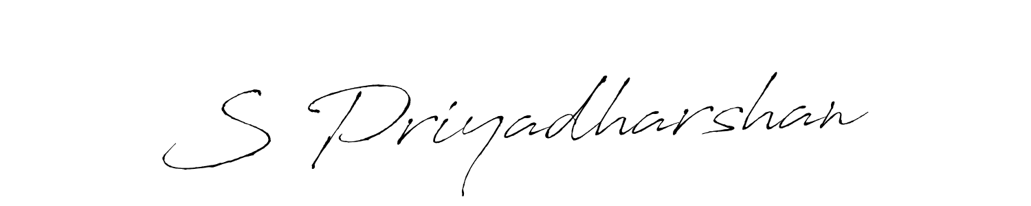 This is the best signature style for the S Priyadharshan name. Also you like these signature font (Antro_Vectra). Mix name signature. S Priyadharshan signature style 6 images and pictures png