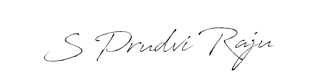 Use a signature maker to create a handwritten signature online. With this signature software, you can design (Antro_Vectra) your own signature for name S Prudvi Raju. S Prudvi Raju signature style 6 images and pictures png