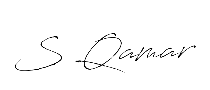 Antro_Vectra is a professional signature style that is perfect for those who want to add a touch of class to their signature. It is also a great choice for those who want to make their signature more unique. Get S Qamar name to fancy signature for free. S Qamar signature style 6 images and pictures png