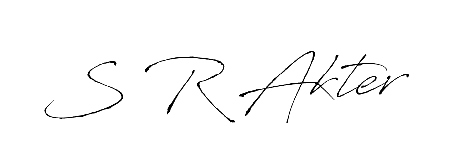 How to make S R Akter signature? Antro_Vectra is a professional autograph style. Create handwritten signature for S R Akter name. S R Akter signature style 6 images and pictures png