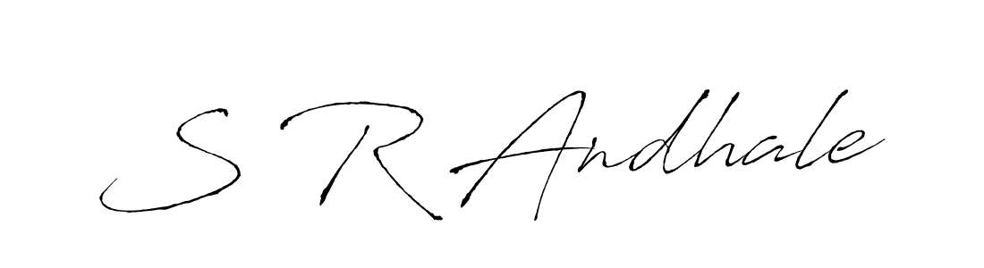 How to make S R Andhale signature? Antro_Vectra is a professional autograph style. Create handwritten signature for S R Andhale name. S R Andhale signature style 6 images and pictures png