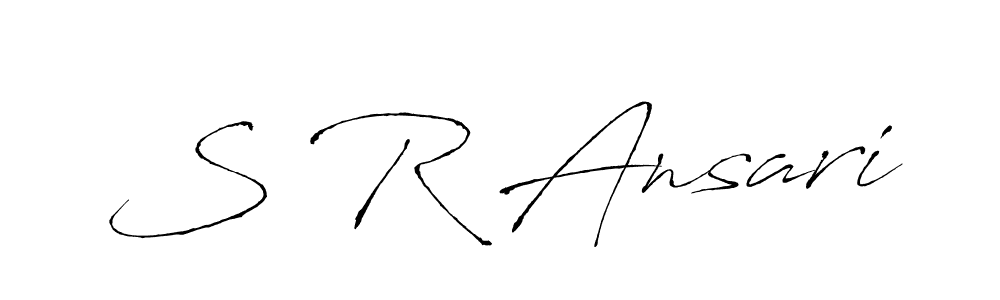 Use a signature maker to create a handwritten signature online. With this signature software, you can design (Antro_Vectra) your own signature for name S R Ansari. S R Ansari signature style 6 images and pictures png