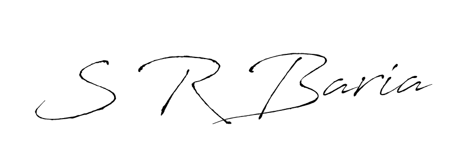 Make a beautiful signature design for name S R Baria. With this signature (Antro_Vectra) style, you can create a handwritten signature for free. S R Baria signature style 6 images and pictures png