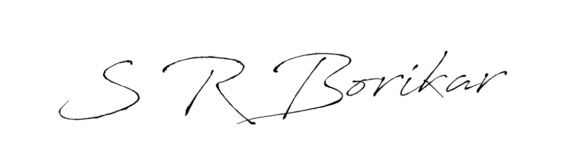 Create a beautiful signature design for name S R Borikar. With this signature (Antro_Vectra) fonts, you can make a handwritten signature for free. S R Borikar signature style 6 images and pictures png