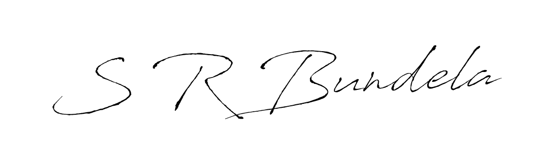 Make a beautiful signature design for name S R Bundela. With this signature (Antro_Vectra) style, you can create a handwritten signature for free. S R Bundela signature style 6 images and pictures png