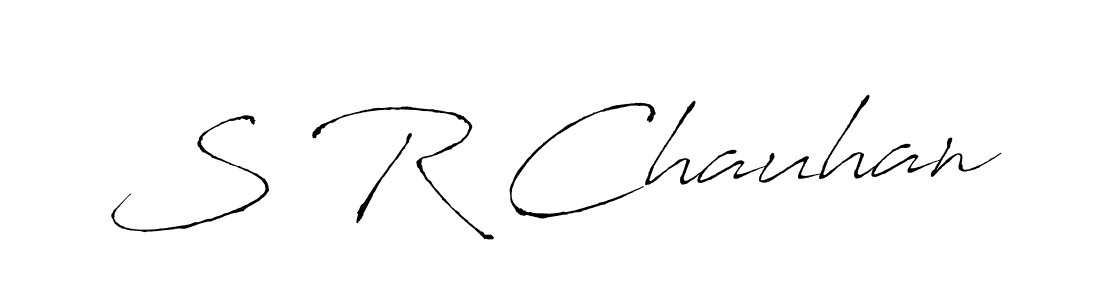 Make a beautiful signature design for name S R Chauhan. With this signature (Antro_Vectra) style, you can create a handwritten signature for free. S R Chauhan signature style 6 images and pictures png