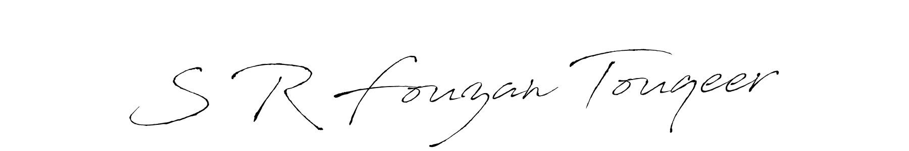 Make a short S R Fouzan Touqeer signature style. Manage your documents anywhere anytime using Antro_Vectra. Create and add eSignatures, submit forms, share and send files easily. S R Fouzan Touqeer signature style 6 images and pictures png